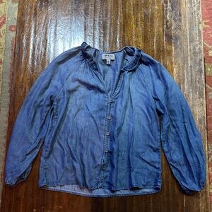 Cloth & Stone Indigo Button-Up Top NEW WITHOUT TAGS